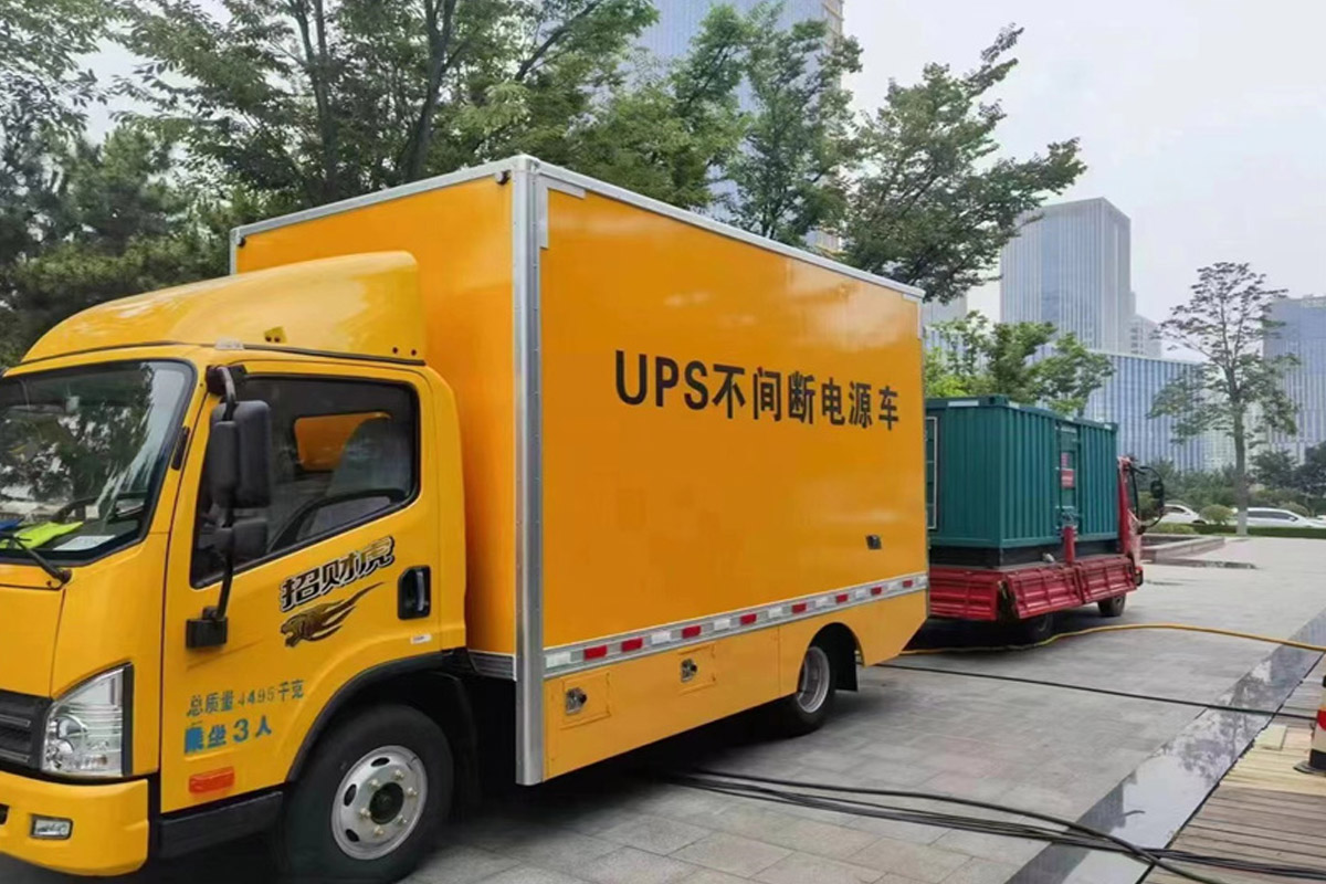 柳州发电机租赁施工现场