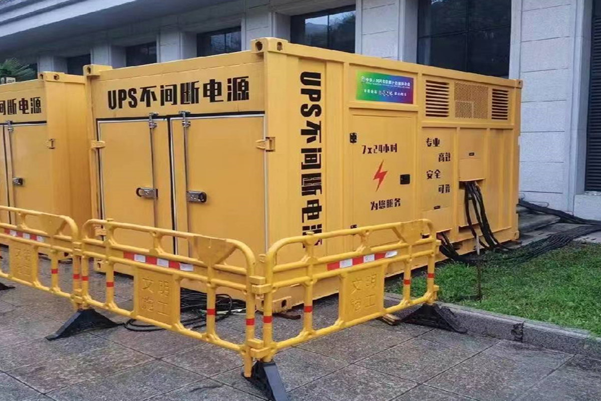 柳州发电机租赁施工现场